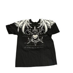 mens sz Medium streetwear goth Victorious LA shirt embroidered 100% cotton